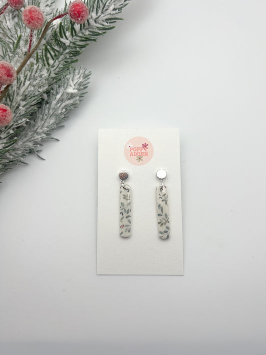 Mistletoe print dangle